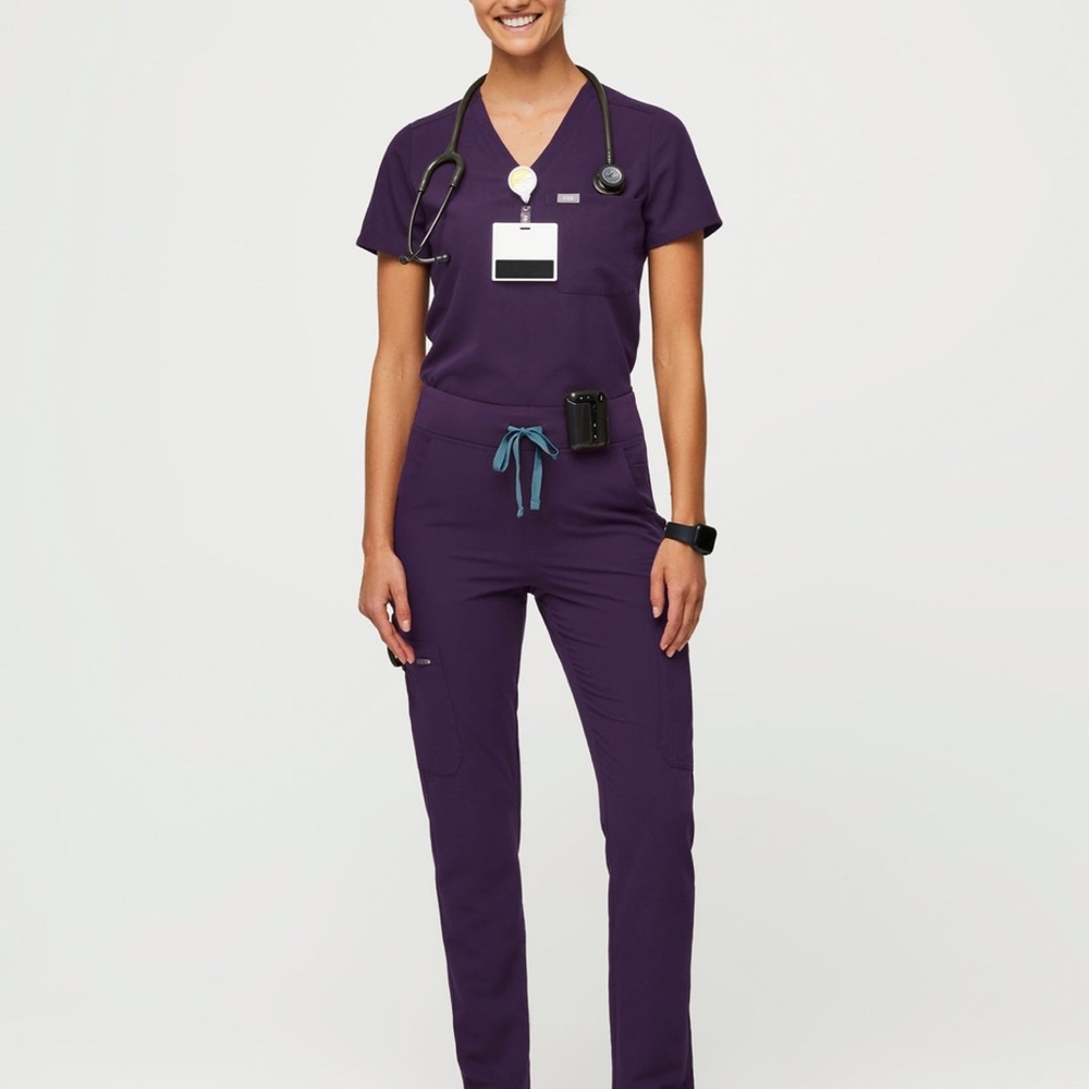 Figs Purple Jam Yola Skinny Scrub Pants!